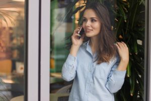 on the phone